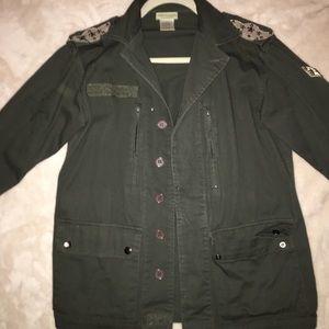 Oversized green army jacket